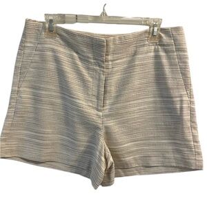 LOFT BEIGE WHITE STRIPED SHORTS NWT